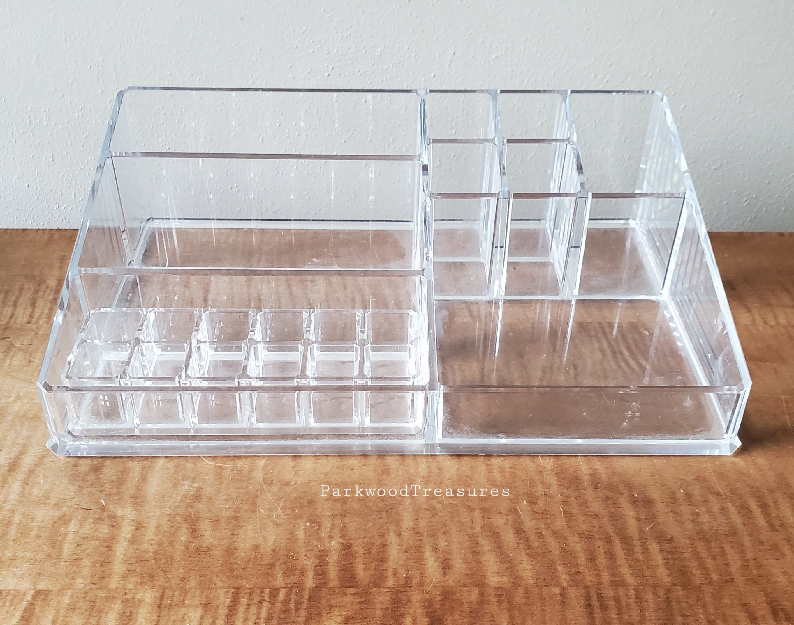 Acrylic Vanity Organizers, Makeup Storage and Organization, Countertop  Organizers for Makeup Artists and Nail Techs, Sectioned Organizers 