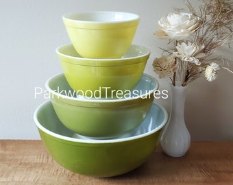 Vintage Pyrex Verde Mixing Bowls /details in Description - Etsy Canada