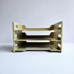 desk file 1969 vintage Eldon triple stacked paper file CA