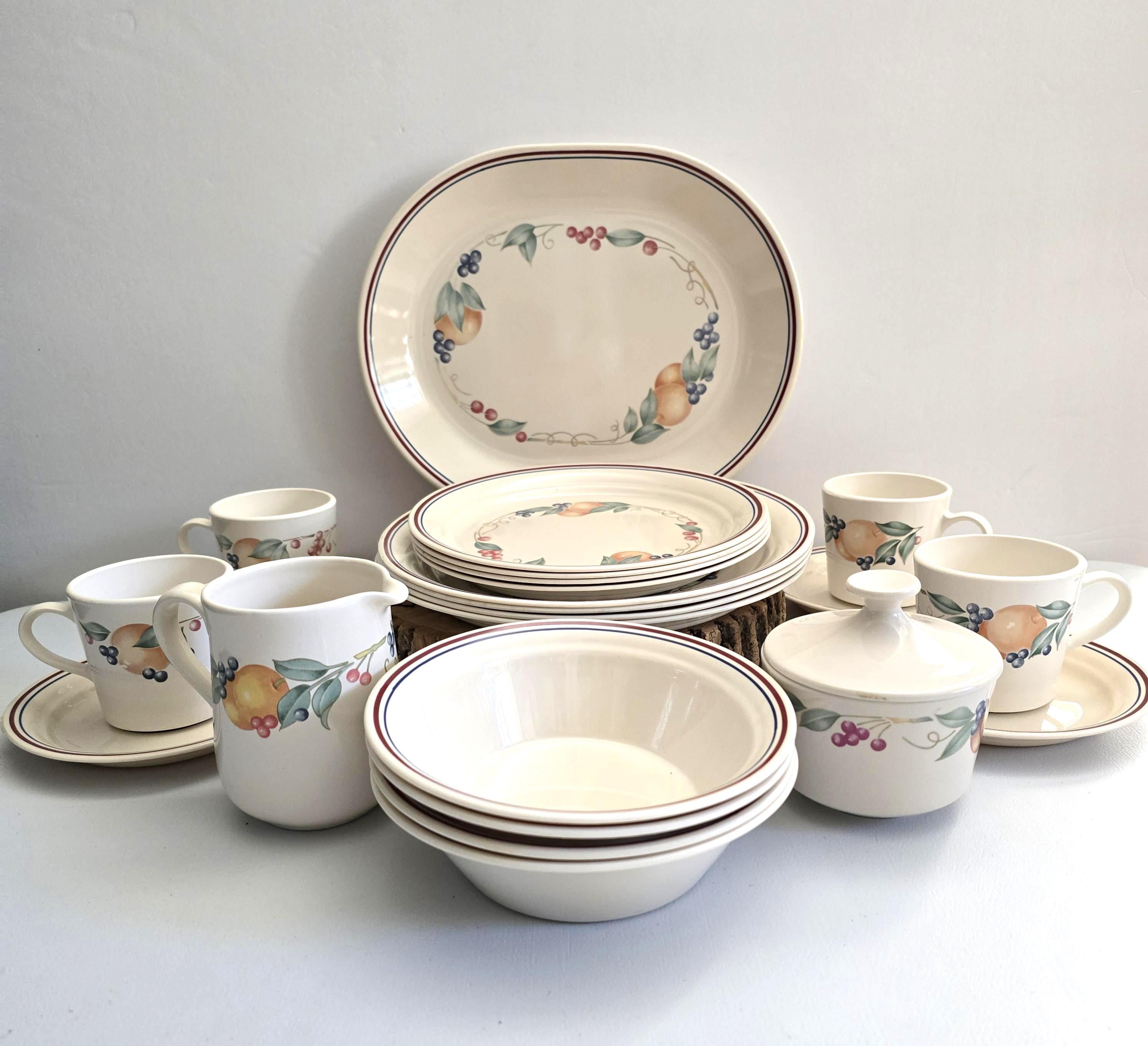 Corelle Abundance Dinnerware 24 Piece Set for 4 Guests - Etsy
