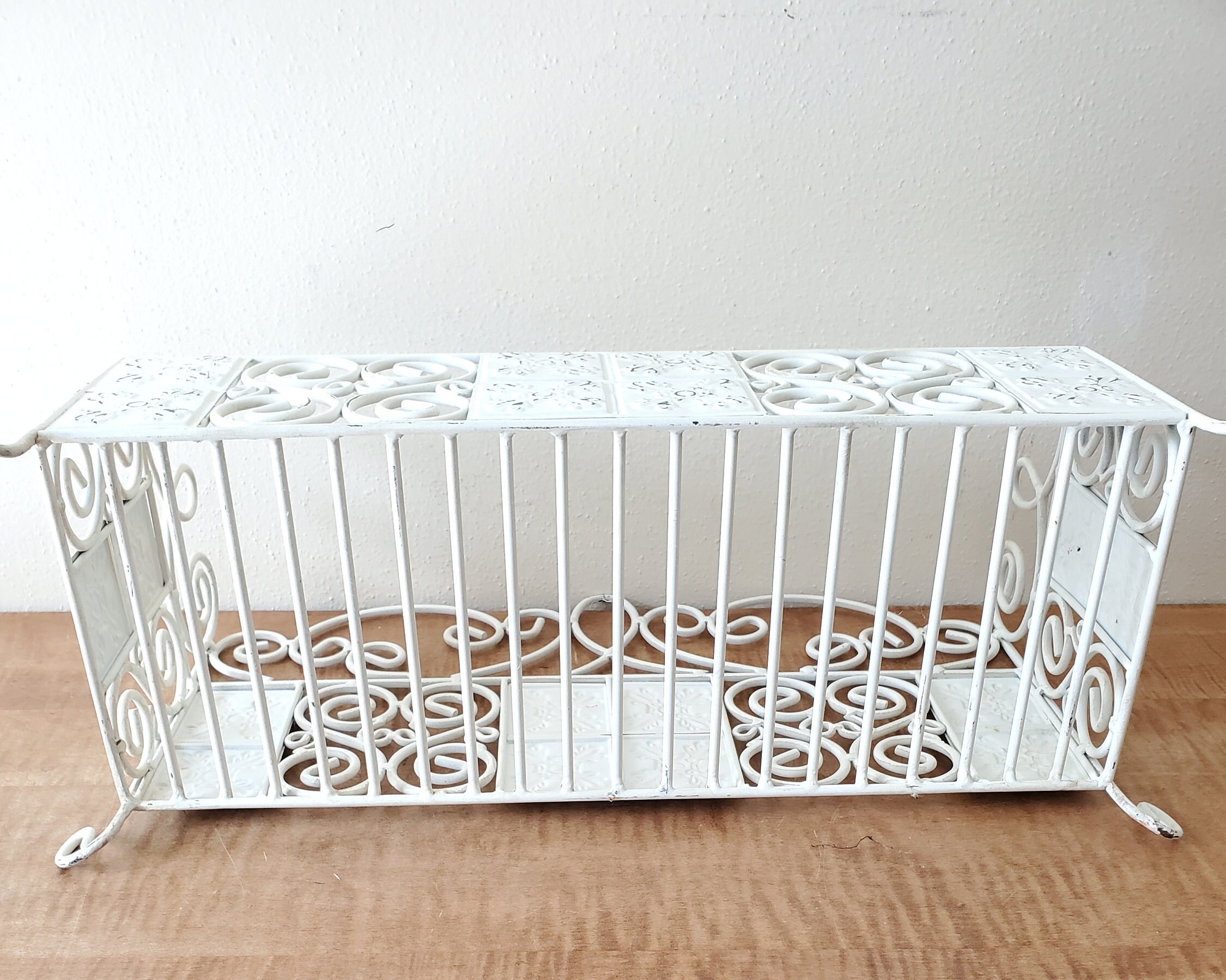 Vintage Planter Ornate Metal Planter Box Etsy