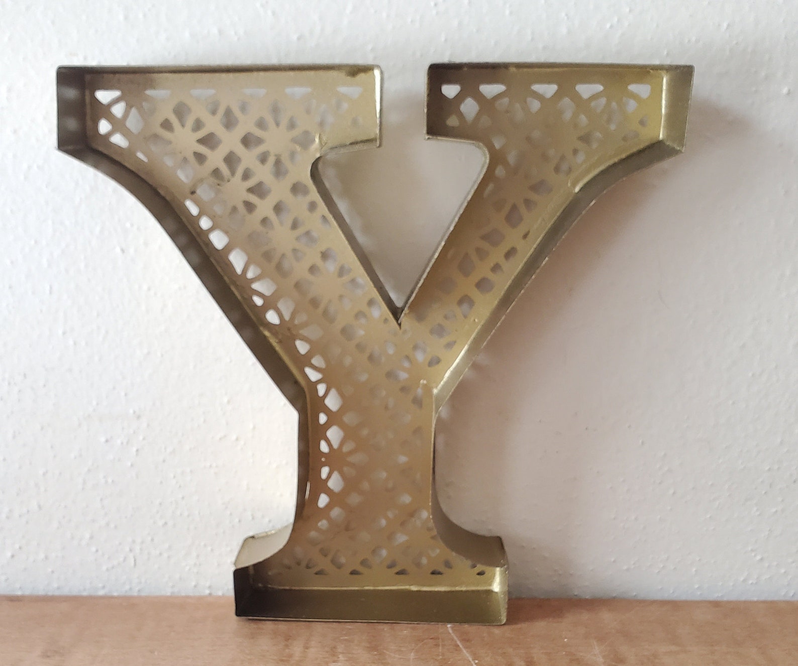 Vintage Brass Letter Y Metal Letters for Wall Etsy