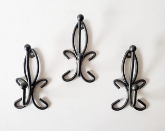 3  large wall hooks for closet/entryway