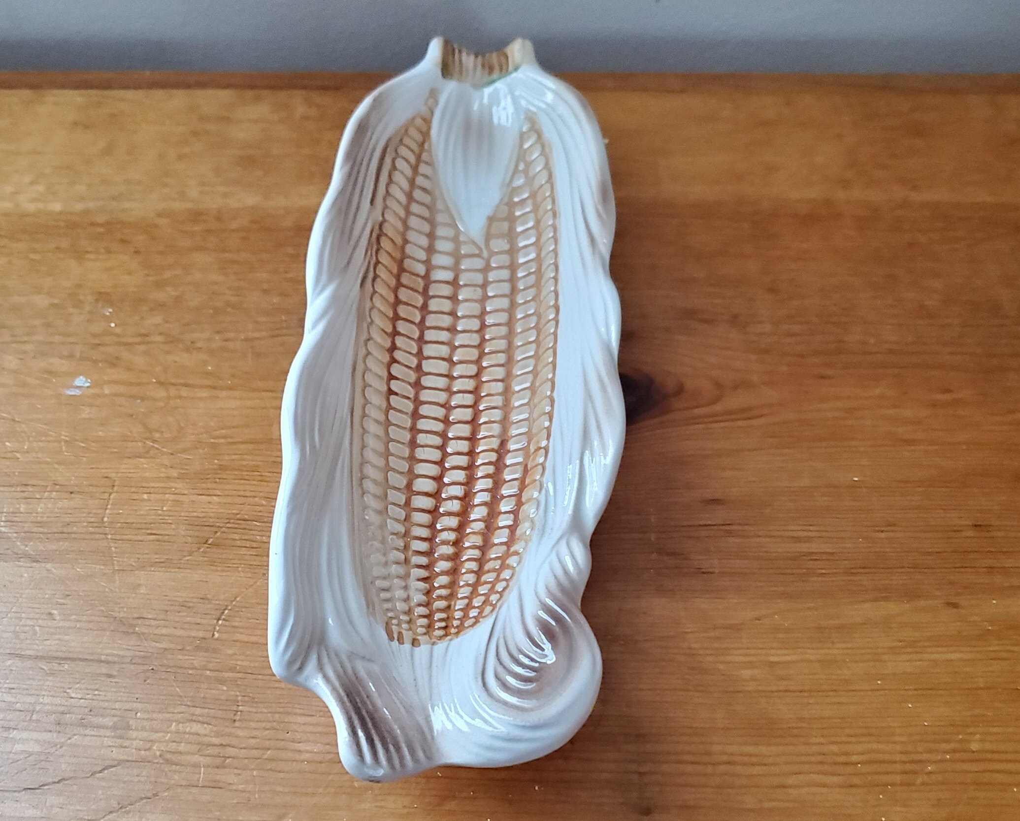 Vintage Corn Trays Holders Plates 3 Corn Cob Dishes 6 Ceramic Etsy
