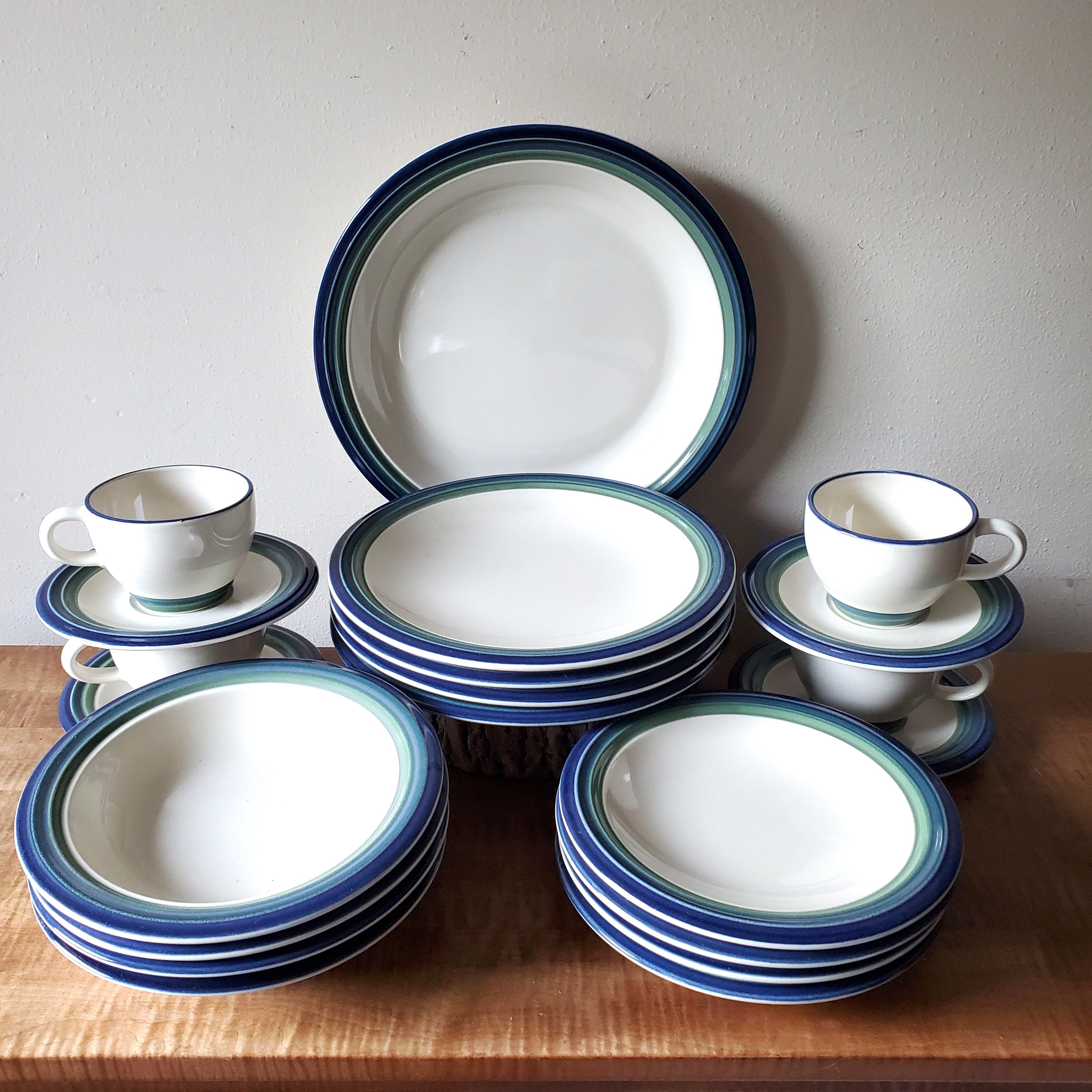 Vintage Pfaltzgraff Dinnerware Ocean Breeze Dishes 21 Piece Set