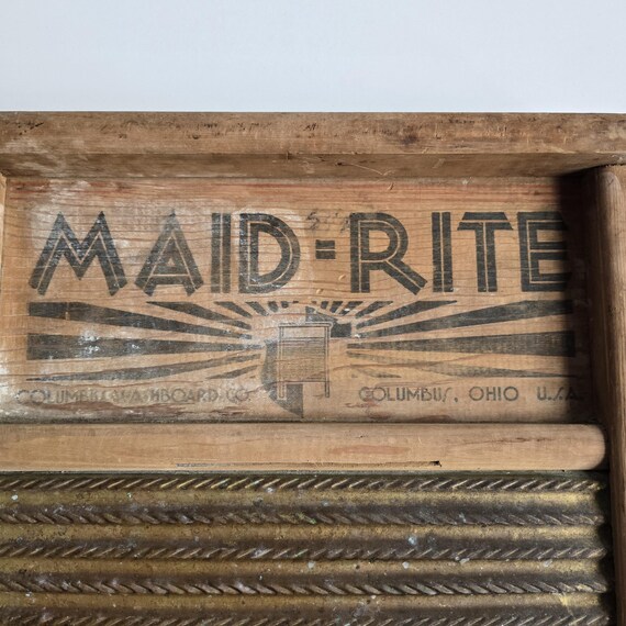 Antique Maid-rite Washboard /details in Description - Etsy