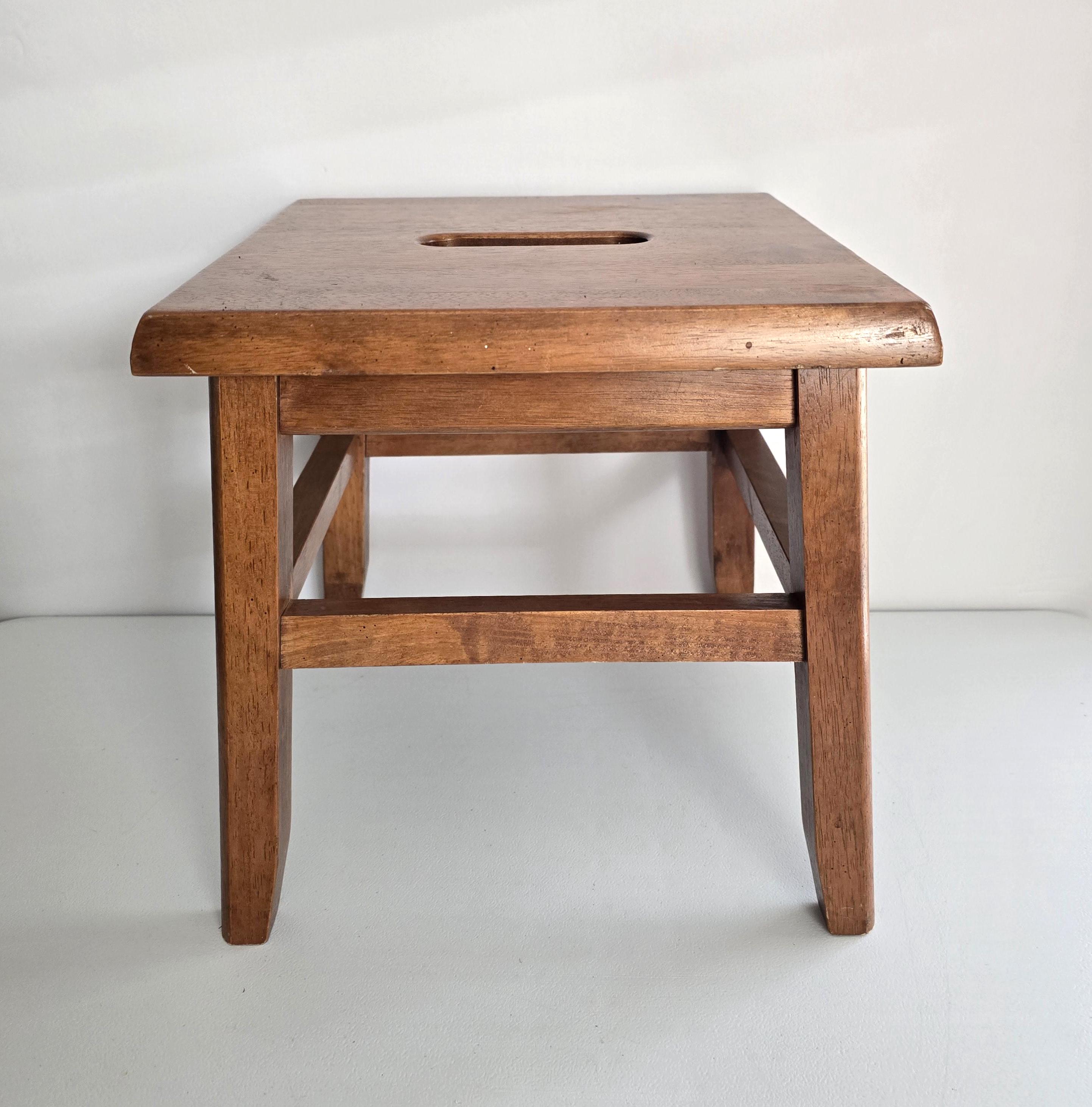 12" Vintage Wooden Step Stool /details in Description - Etsy
