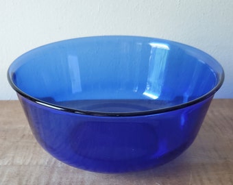 Arcoroc Blue Bowl Etsy