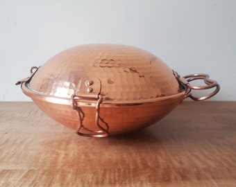 Copper Cataplana with Hammered Finish 12" diameter