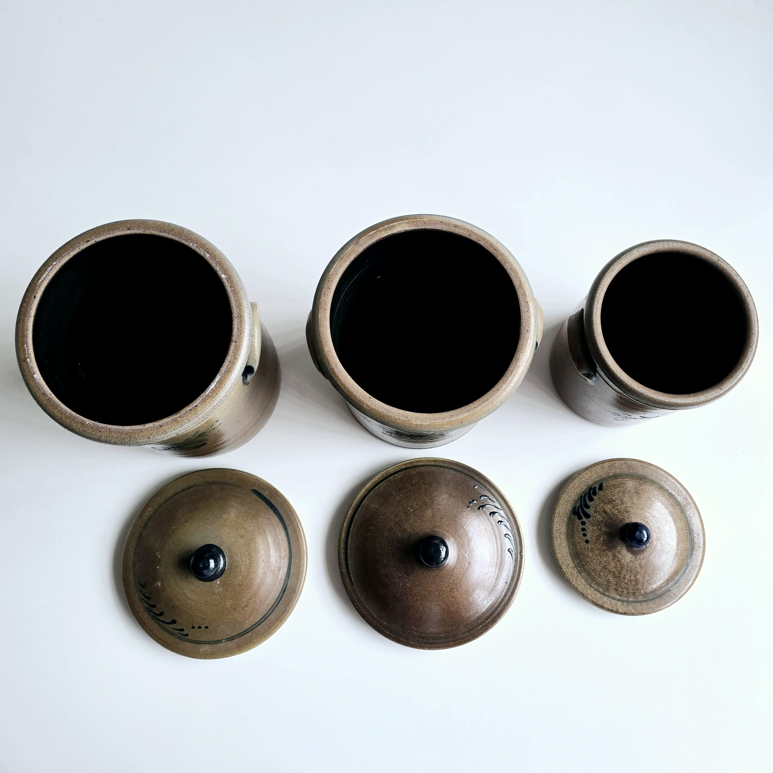Rowe Pottery Works Historical Collection 3 Canister Set With
