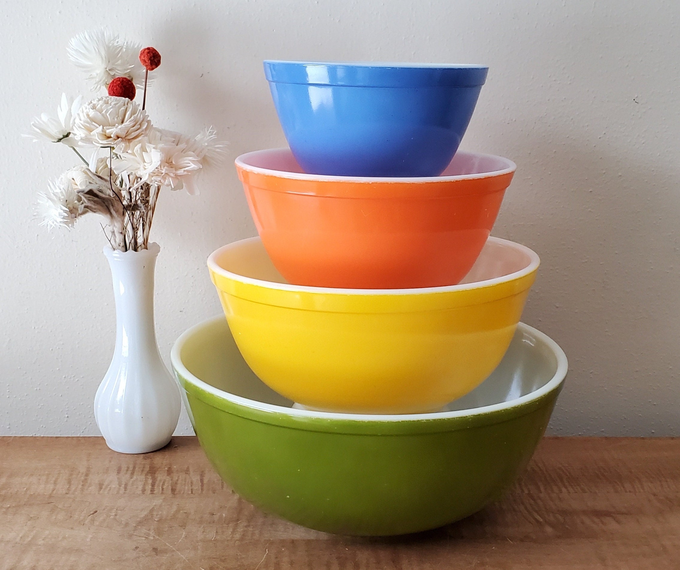 Pyrex Primary Color Mixing Bowl Set MCM Housewares