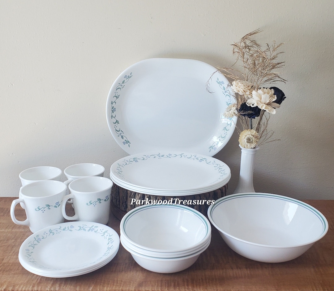 Vintage Corelle Country Cottage Dinnerware 18 Piece Set for 4 Etsy