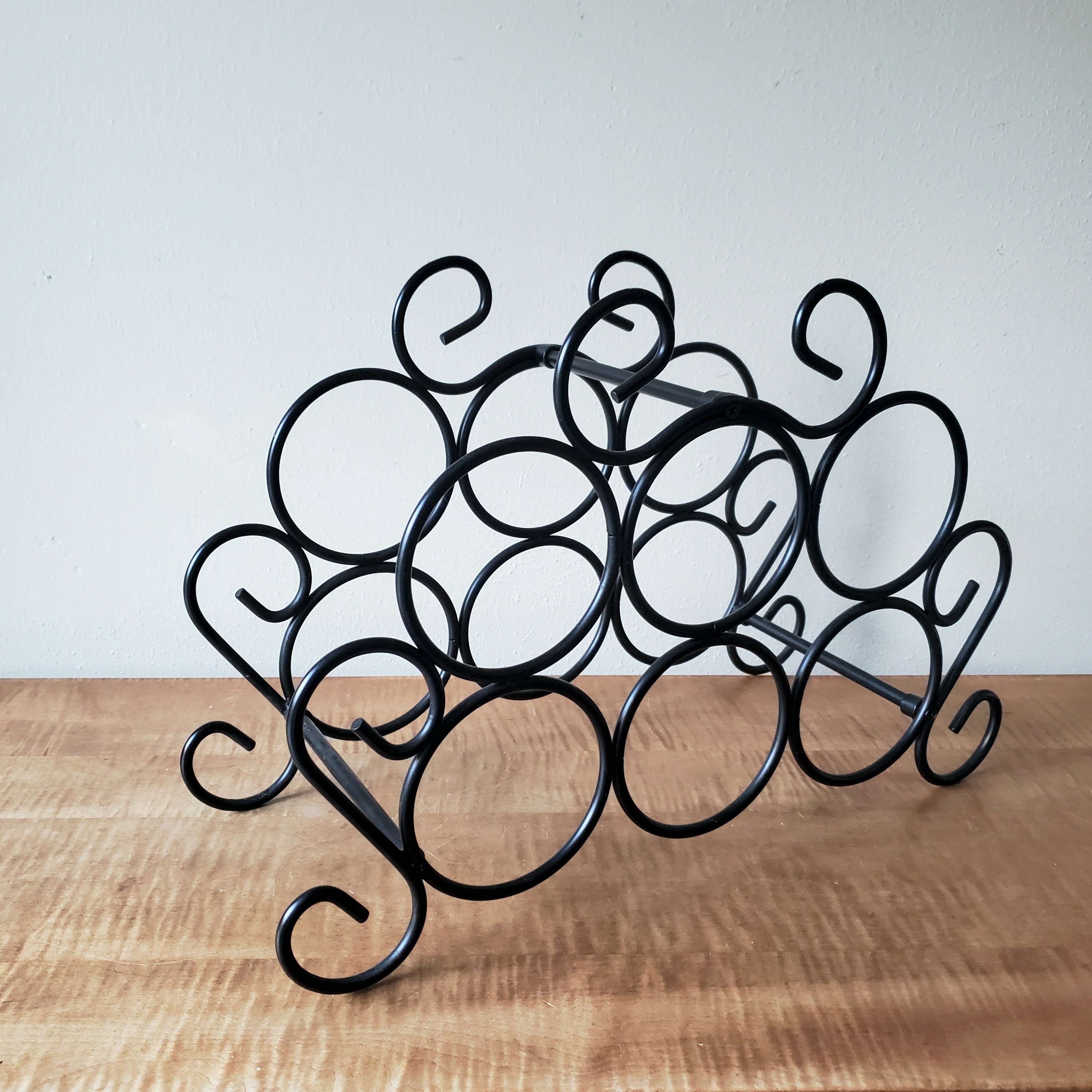 Vintage Metal Wine Rack Countertop 6bottle Scroll Design - Etsy