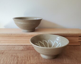 Vintage Studio Pottery Cereal Bowls, price is for two bowls