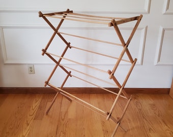 Wood Drying Rack, Clothes Drying Rack, Folding Clothes Drying Rack, Folding Laundry Rack