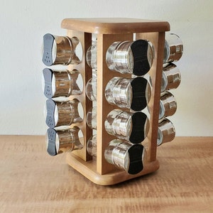 carousal spice rack 16 bottle vintage spinning spice rack