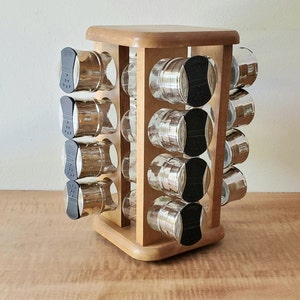 12-Jar Revolving Spice Rack Organizer - Spinning Countertop Herb