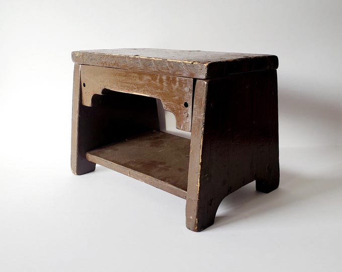 Wood Stool Vintage Small Wooden Step Stool - Etsy