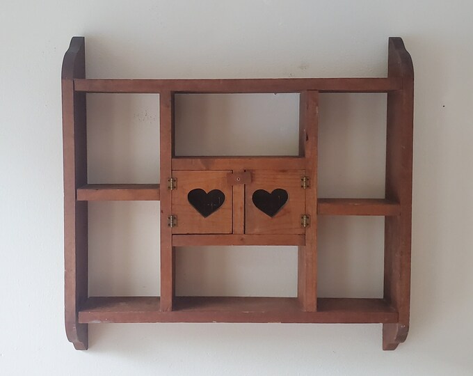 Vintage Wood Display Wall Display Large Wood Shelving