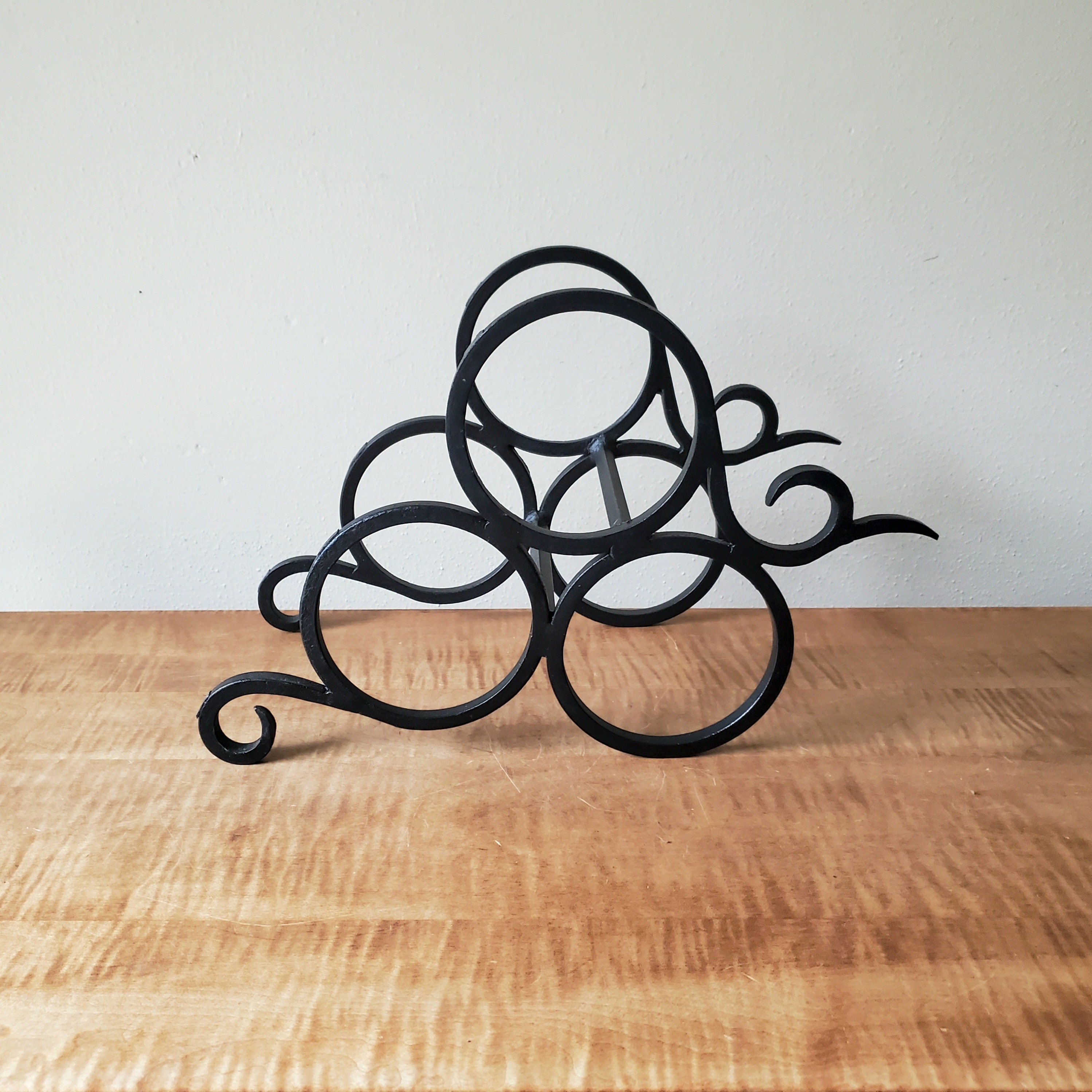 Triangular Wine Rack Iron 3 Bottle Wine Rack - Triangular Tabletop Design - Etsy