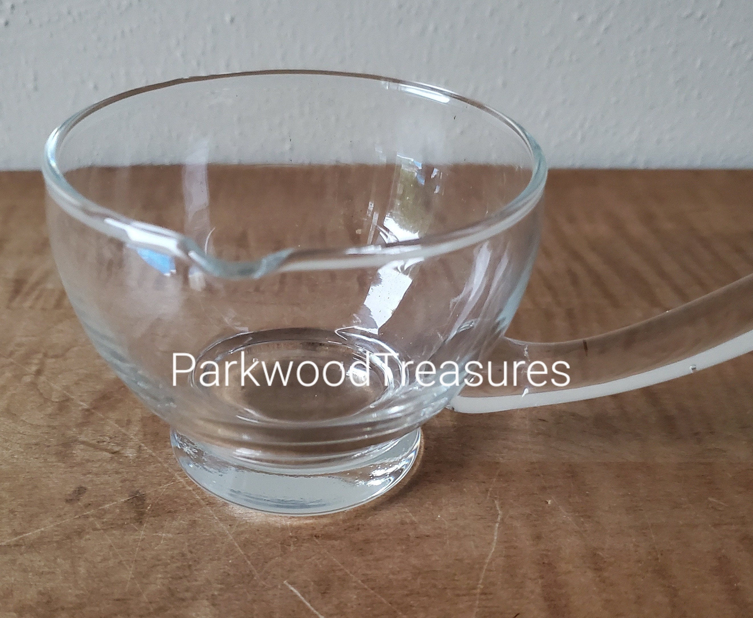Vintage Glass Punch Bowl Ladle Etsy