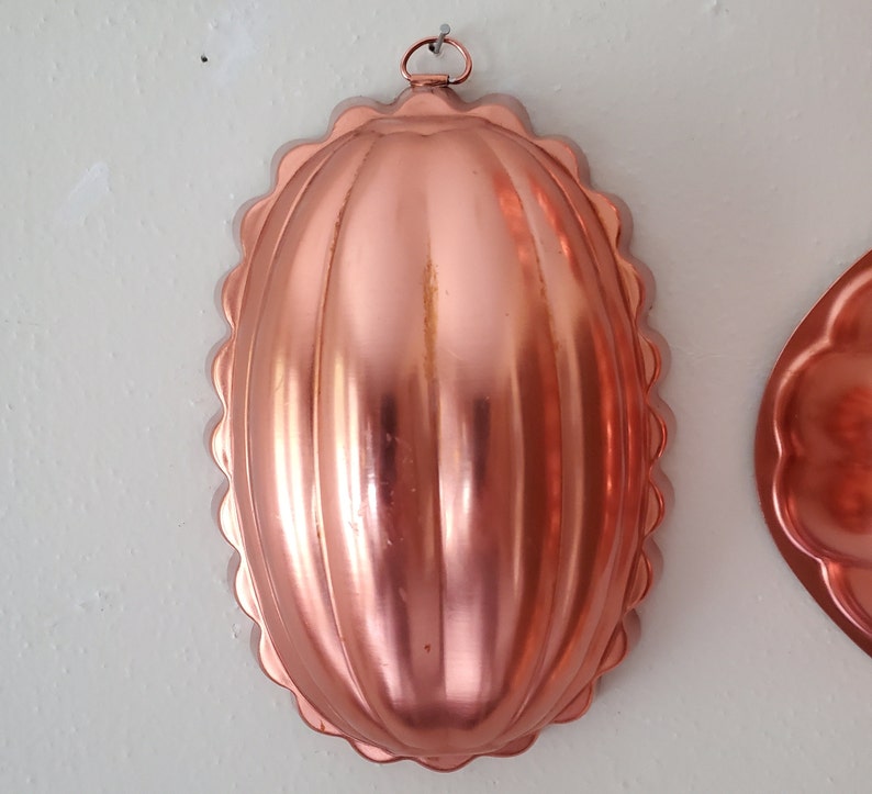 Vintage Copper Jello Molds Kitchen Wall Decor 5 Pieces Etsy