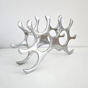 Vintage Metal Wine Rack: Michael Noll Space Age Collection