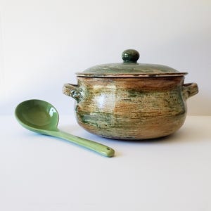 Vintage Terracotta Dutch Oven Casserole, Bean Pot, De Silva Terracotta Soup Crock Made in Italy