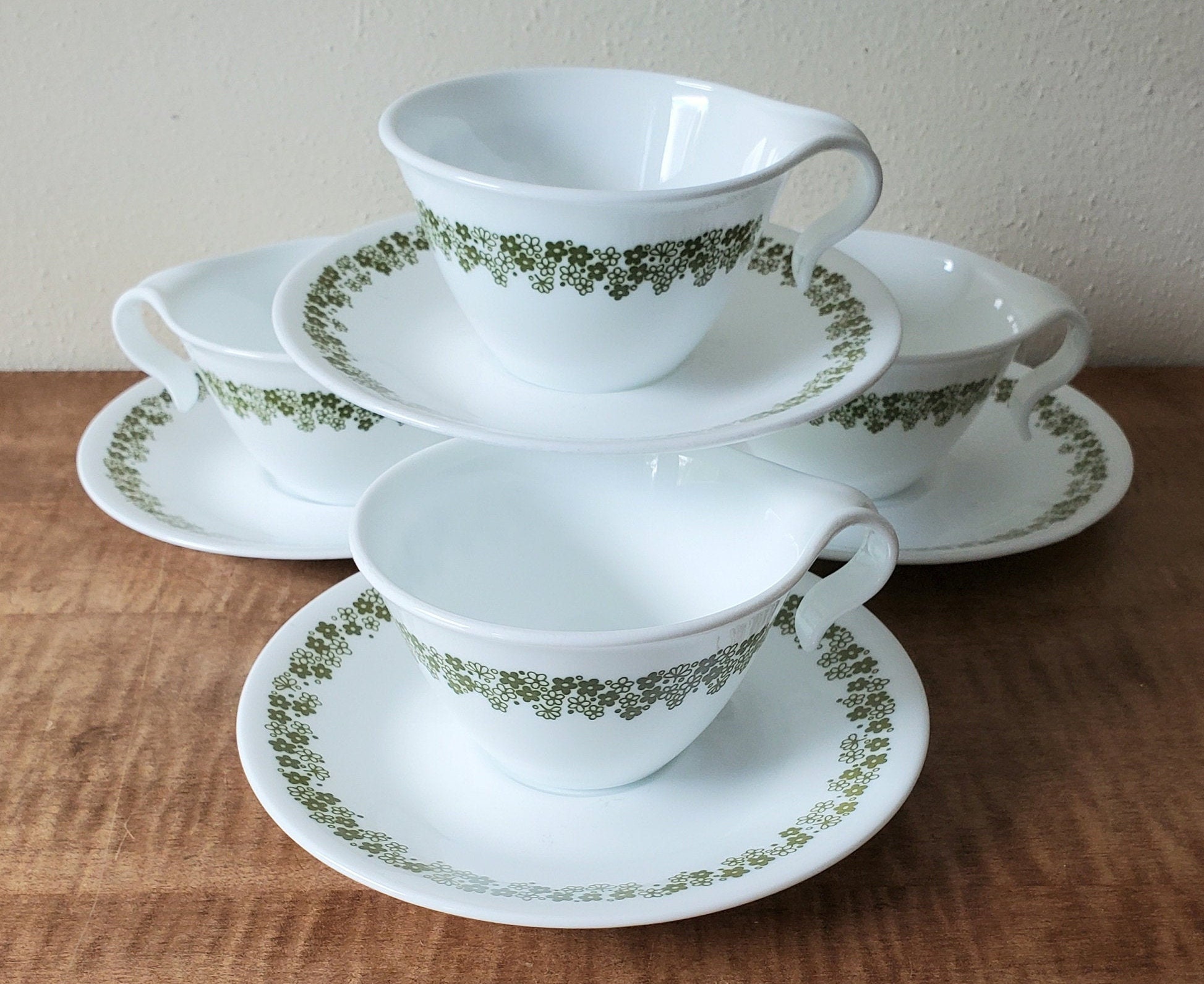 Vintage Corelle Spring Blossom Dinnerware Set 25 Piece Service for 4 - Etsy