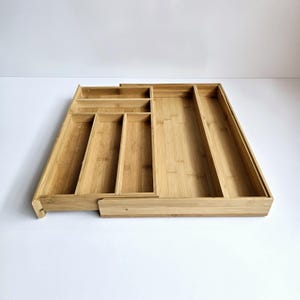expandable flatware tray vintage wood vintage utensil organizer