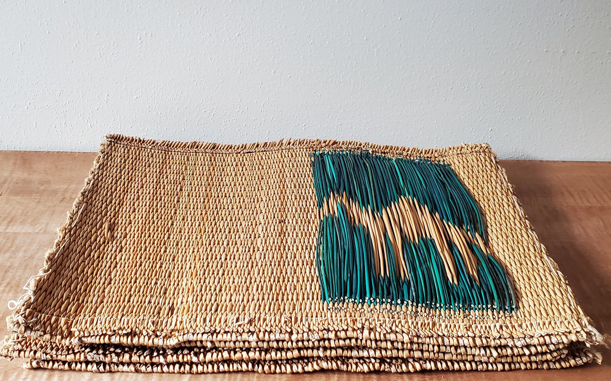 Vintage Bamboo Placemats Set of 4 Etsy