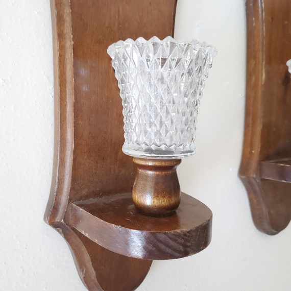Glass candle holders 2024 for wall sconces
