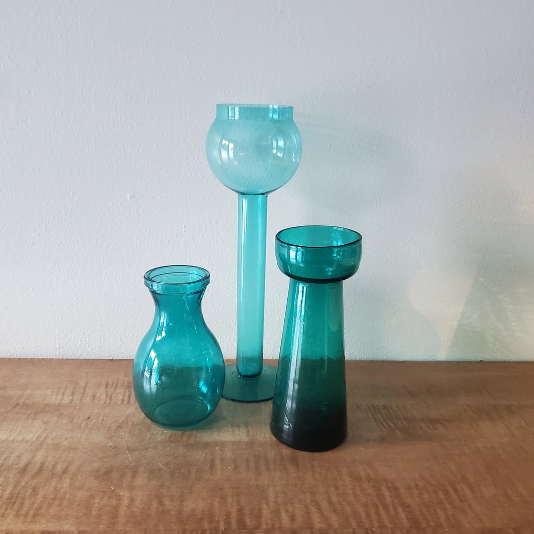 Vintage Bulb Forcing Vase Clear Glass Hyacinths Bulb Forcing Vase Etsy