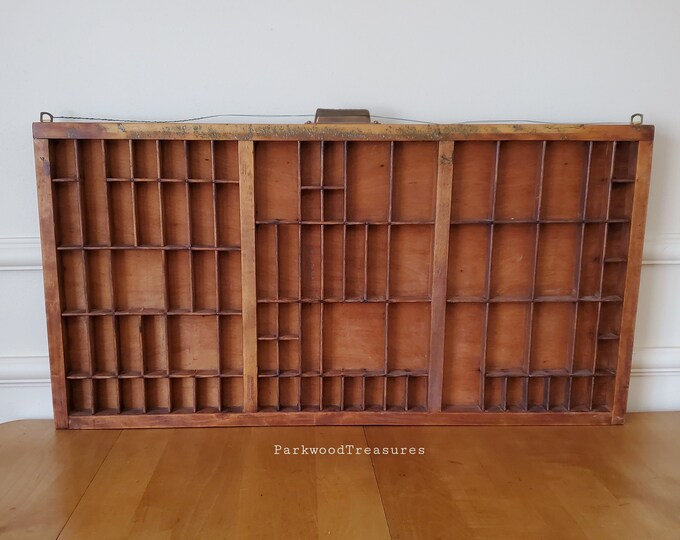 Vintage Hamilton Drawer Shadow Box 32 X 17 Printers Type Letter Tray