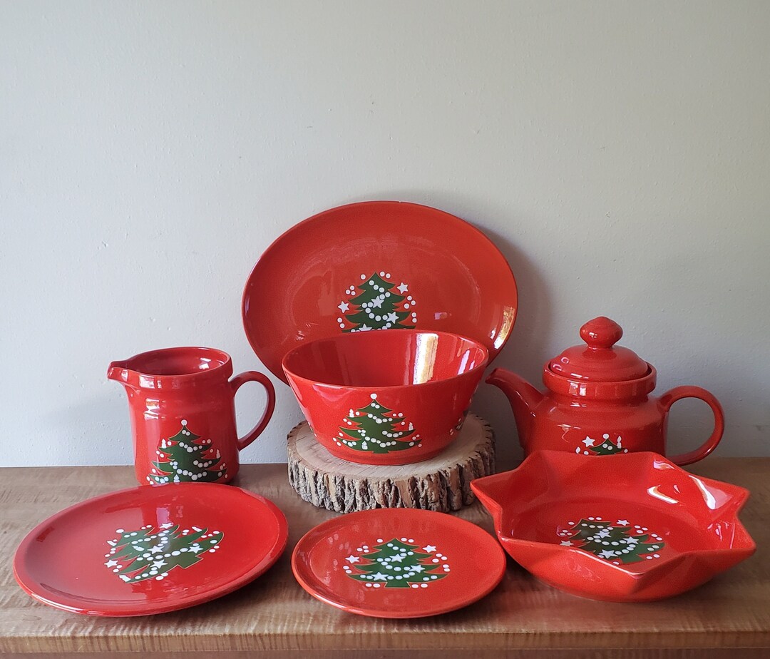 Vintage Waechtersbach Red Christmas Dishes, Choice, Imperfect Etsy