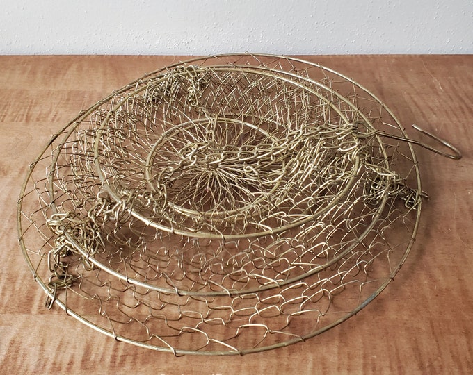 Vintage 3 Tier Hanging Baskets Wire Hanging Baskets Great for Kitchen