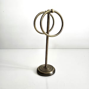 hand towel holder vintage antique gold double ring 2 towel rack
