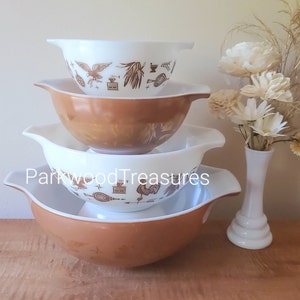 Vintage Pyrex Mixing Bowls Pyrex Early American Cinderella Bowls