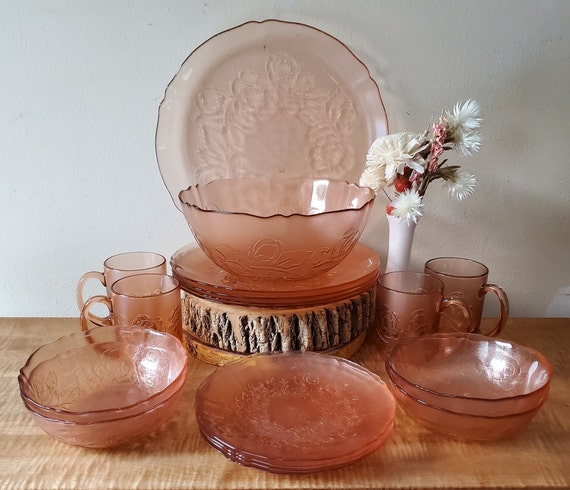 Antique pink dishes cheap