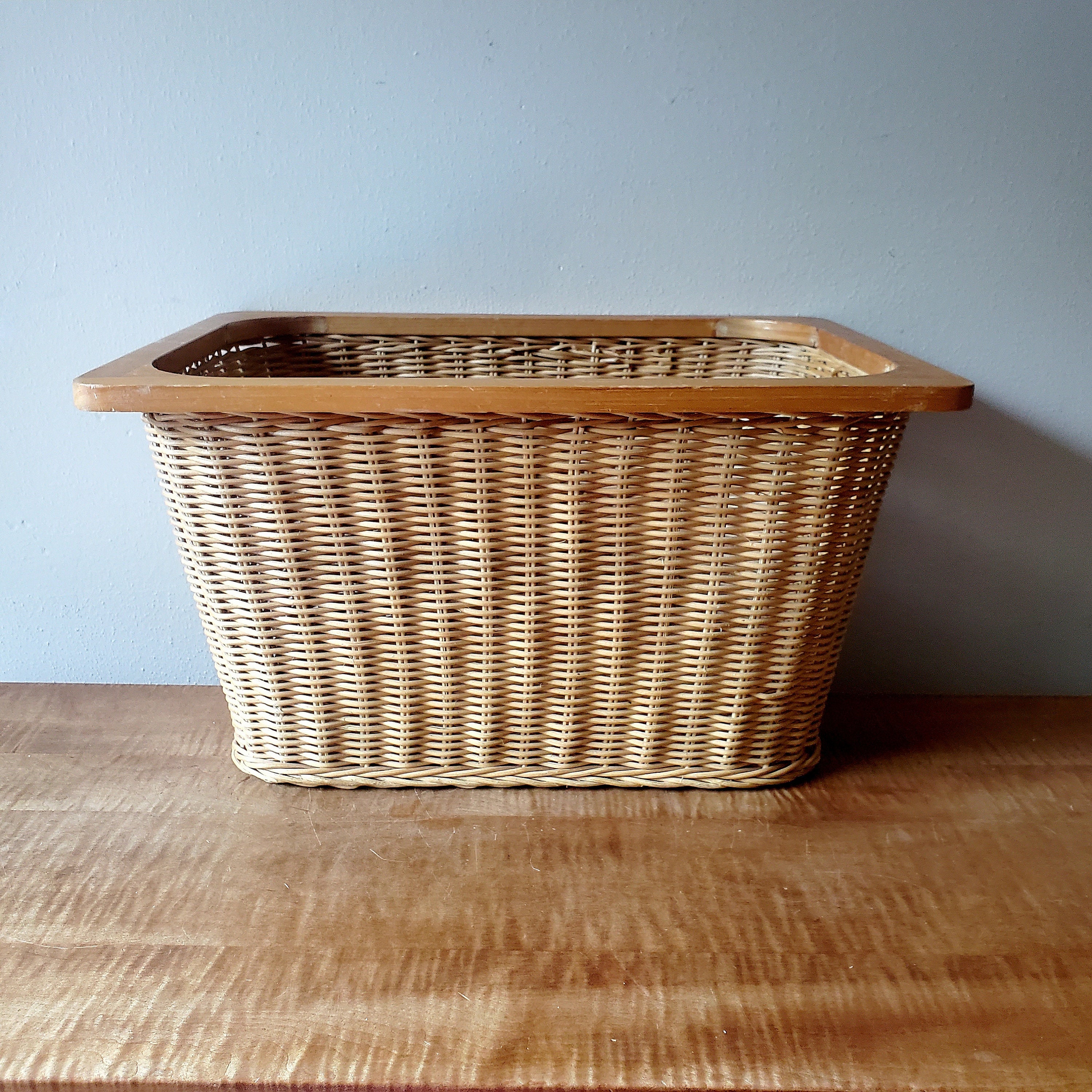 Vintage Ikea Ersatzkörbe aus geflochtenem Holzkorb für Trofast-Regal, Größe ca. 40,6 x 30,5 x 22,9 cm