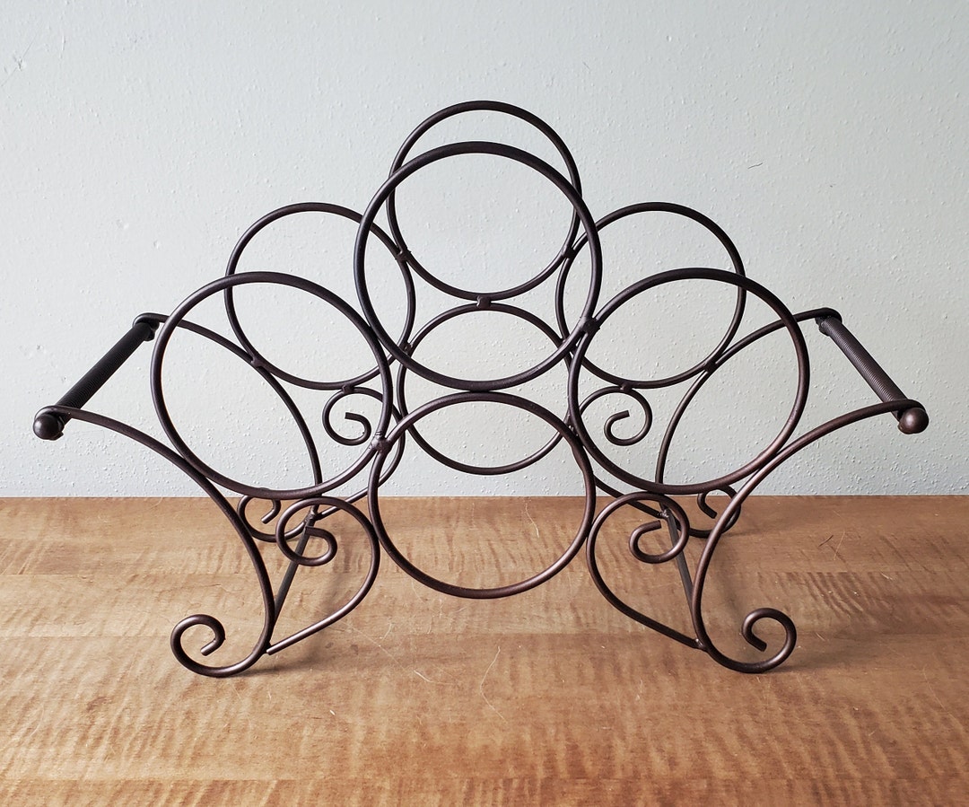 Rustic Scroll Rack Vintage Wine Rack, Metal Scroll Wine Rack - Etsy