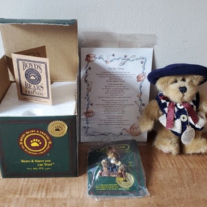 Boyd Bear &quot;Polly Put the Kettle On&quot; Tea for Three and Stephen with Tweek F. Wuzzie, 1993 Limited Edition for Christmas New in Box