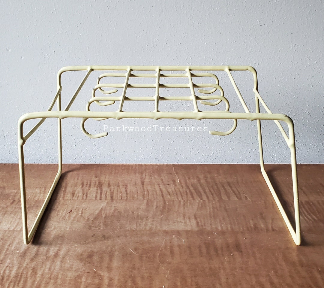 Vintage Kitchen Storage Counter Cabinet Organizer Dish Cup Rack - Etsy