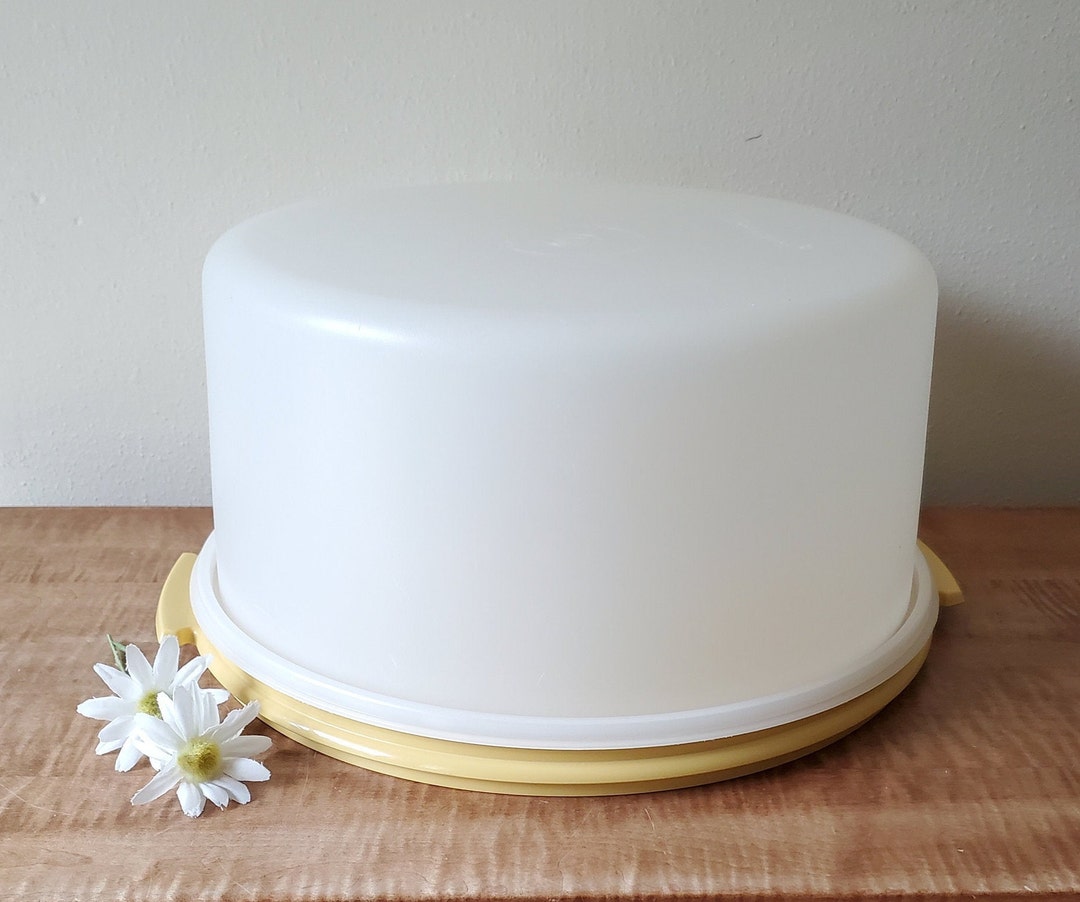 Vintage Tupperware Cake Carrier Keeper, Tupperware Cake Plate, Holds 12