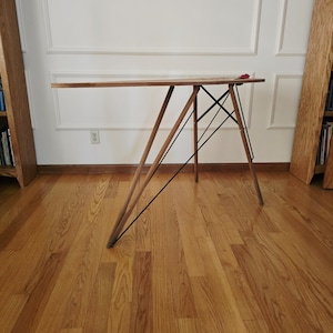 antique wooden ironing board wood legs vintage work station desk console bar table plant stand