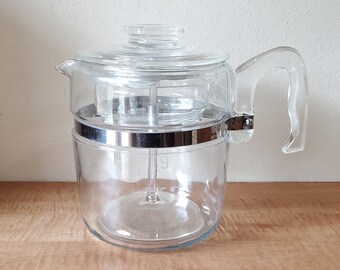 Vintage Pyrex Flameware 9 cup Percolator Guts All Interior Parts for Percolator Stainless Steel and Glass Etsy