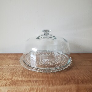 Vintage Cake Plate with Glass Dome