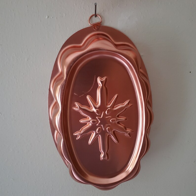 Vintage Copper Jello Molds Kitchen Wall Decor 5 Pieces Etsy