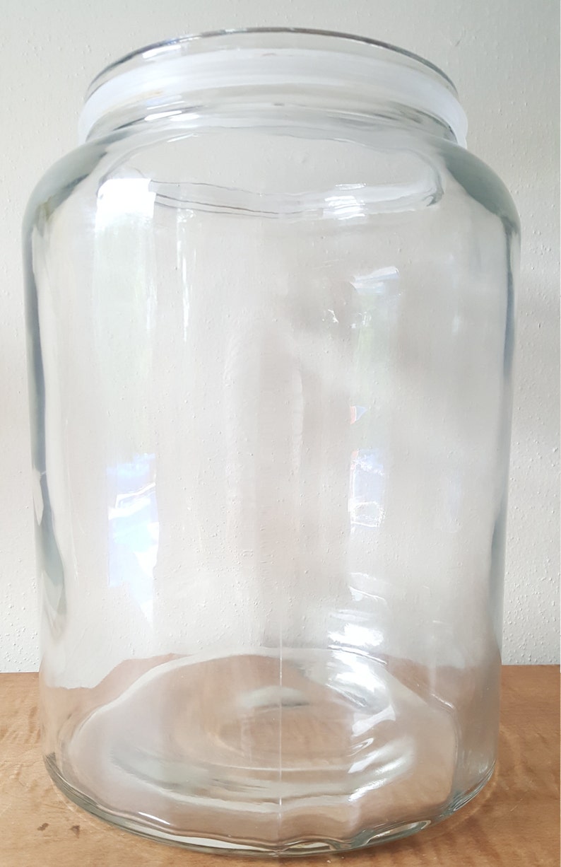Vintage 2 Gallon Glass Jar with Lid Etsy