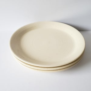 Franciscan Almond Cream Country Craft Dinner Plates Set of 3 USA Excellent